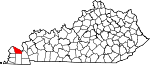 Map of Kentucky showing McCracken County - Click on map for a greater detail.