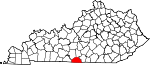 Map of Kentucky showing Monroe County - Click on map for a greater detail.