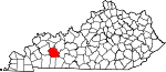 Map of Kentucky showing Muhlenberg County - Click on map for a greater detail.