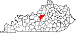 Map of Kentucky showing Nelson County - Click on map for a greater detail.