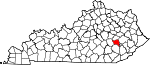 Map of Kentucky showing Owsley County - Click on map for a greater detail.
