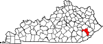 Map of Kentucky showing Perry County - Click on map for a greater detail.