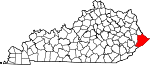 Map of Kentucky showing Pike County - Click on map for a greater detail.