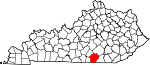 Map of Kentucky showing Wayne County - Click on map for a greater detail.