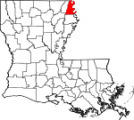 Map of Louisiana showing East Carroll Parish - Click on map for a greater detail.