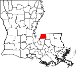 Map of Louisiana showing East Feliciana Parish - Click on map for a greater detail.