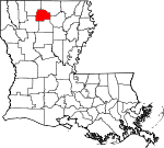 Map of Louisiana showing Lincoln Parish - Click on map for a greater detail.