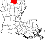 Map of Louisiana showing Union Parish - Click on map for a greater detail.