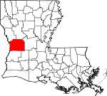 Map of Louisiana showing Vernon Parish - Click on map for a greater detail.