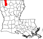 Map of Louisiana showing Webster Parish - Click on map for a greater detail.