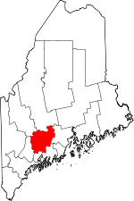 Map of Maine showing Kennebec County - Click on map for a greater detail.
