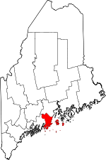 Map of Maine showing Knox County - Click on map for a greater detail.