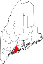Map of Maine showing Lincoln County - Click on map for a greater detail.