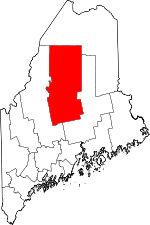 Map of Maine showing Piscataquis County - Click on map for a greater detail.