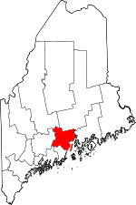 Map of Maine showing Waldo County - Click on map for a greater detail.