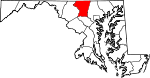 Map of Maryland showing Carroll County - Click on map for a greater detail.