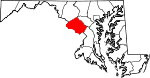 Map of Maryland showing Montgomery County - Click on map for a greater detail.