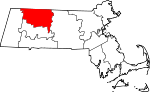 Map of Massachusetts showing Franklin County - Click on map for a greater detail.