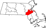 Map of Massachusetts showing Norfolk County - Click on map for a greater detail.