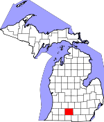 Map of Michigan showing Calhoun County - Click on map for a greater detail.