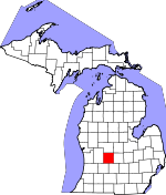 Map of Michigan showing Ionia County - Click on map for a greater detail.