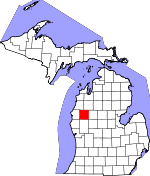 Map of Michigan showing Lake County - Click on map for a greater detail.