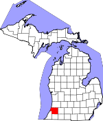 Map of Michigan showing Van Buren County - Click on map for a greater detail.