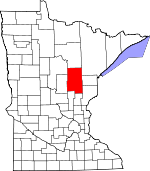 Map of Minnesota showing Aitkin County - Click on map for a greater detail.