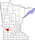 Map of Minnesota showing Chippewa County - Click on map for a greater detail.