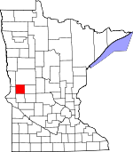 Map of Minnesota showing Grant County - Click on map for a greater detail.