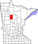 Map of Minnesota showing Hubbard County - Click on map for a greater detail.