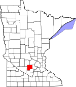 Map of Minnesota showing McLeod County - Click on map for a greater detail.