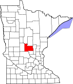 Map of Minnesota showing Morrison County - Click on map for a greater detail.