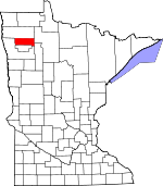 Map of Minnesota showing Pennington County - Click on map for a greater detail.