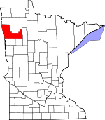 Map of Minnesota showing Polk County - Click on map for a greater detail.