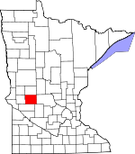 Map of Minnesota showing Pope County - Click on map for a greater detail.