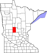 Map of Minnesota showing Todd County - Click on map for a greater detail.