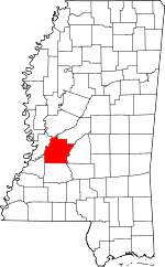 Map of Mississippi showing Hinds County - Click on map for a greater detail.