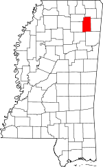 Map of Mississippi showing Lee County - Click on map for a greater detail.