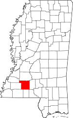 Map of Mississippi showing Lincoln County - Click on map for a greater detail.