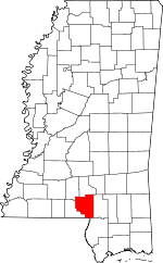 Map of Mississippi showing Marion County - Click on map for a greater detail.