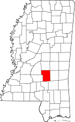 Map of Mississippi showing Smith County - Click on map for a greater detail.