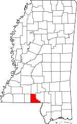 Map of Mississippi showing Walthall County - Click on map for a greater detail.