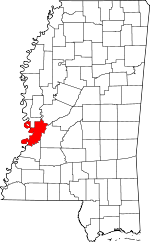 Map of Mississippi showing Warren County - Click on map for a greater detail.