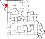 Map of Missouri showing Andrew County - Click on map for a greater detail.
