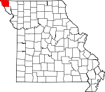 Map of Missouri showing Atchison County - Click on map for a greater detail.
