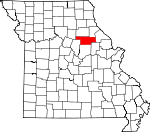 Map of Missouri showing Audrain County - Click on map for a greater detail.