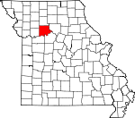 Map of Missouri showing Carroll County - Click on map for a greater detail.