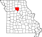 Map of Missouri showing Chariton County - Click on map for a greater detail.