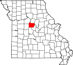 Map of Missouri showing Cooper County - Click on map for a greater detail.